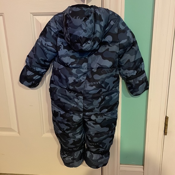 GAP Snowsuit full toddler boy coverage size 12-18 months blue camo print - Picture 2 of 3